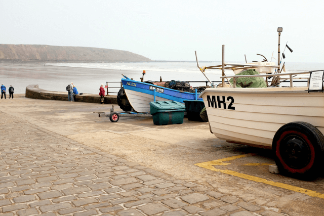 fishing boats filey beach