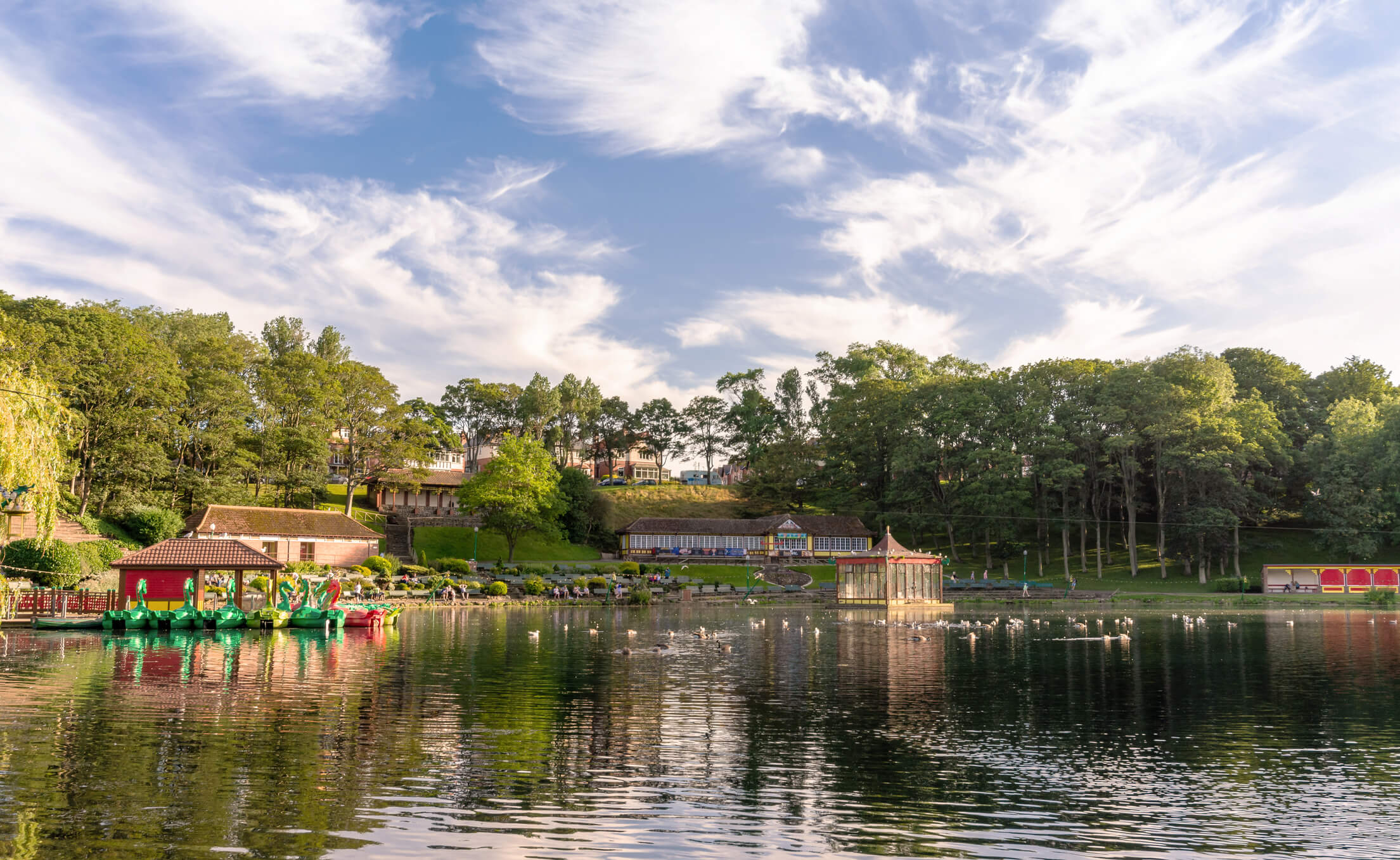 A lake at Peasholm Park