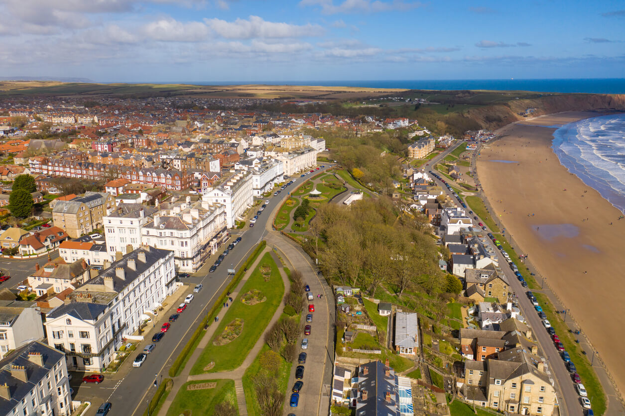 Arial view of Filey.