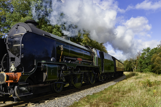 Vintage steam train in the North York Moors