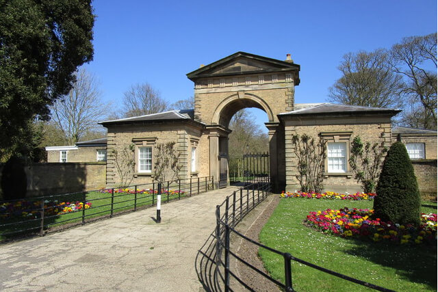 The gated enterance to Sewerby Hall