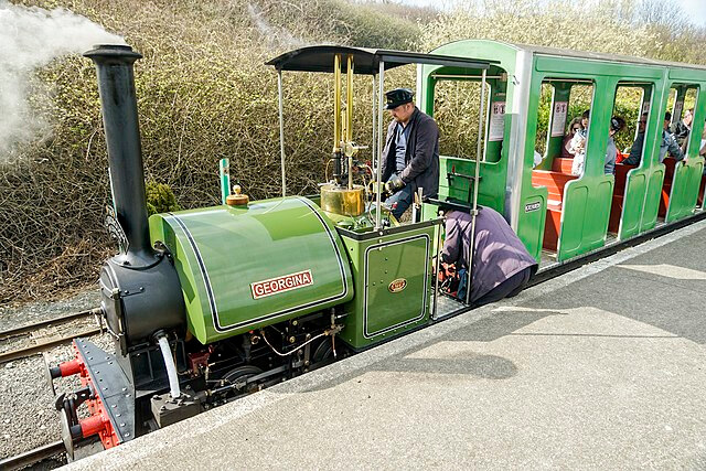 A steam train at North Bay Railway in Scarborough