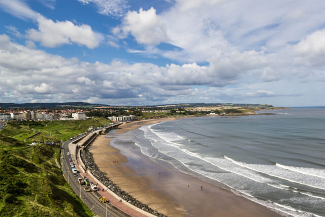 An ariel view of North Bay Beach in Scarborough