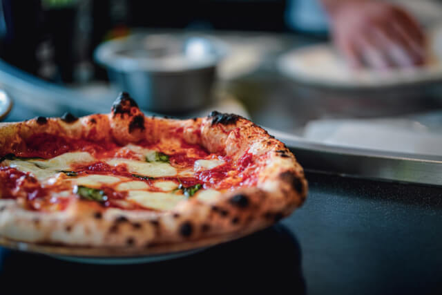 Freshly baked pizzeria napoletana 